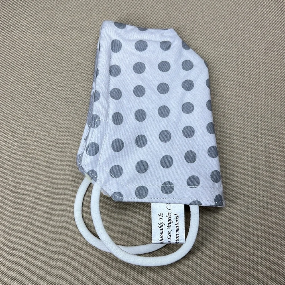 Floral and polkadot 3 layer cotton fabric reversible face mask